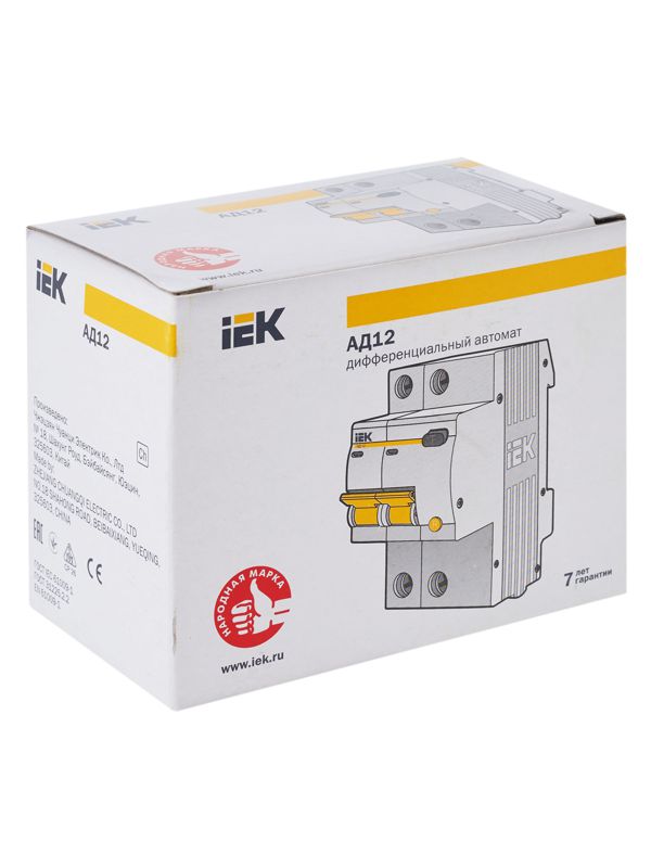 Выключатель автоматический дифференциального тока 2п C 32А 30мА тип AC 4.5кА АД-12 — изображение 9