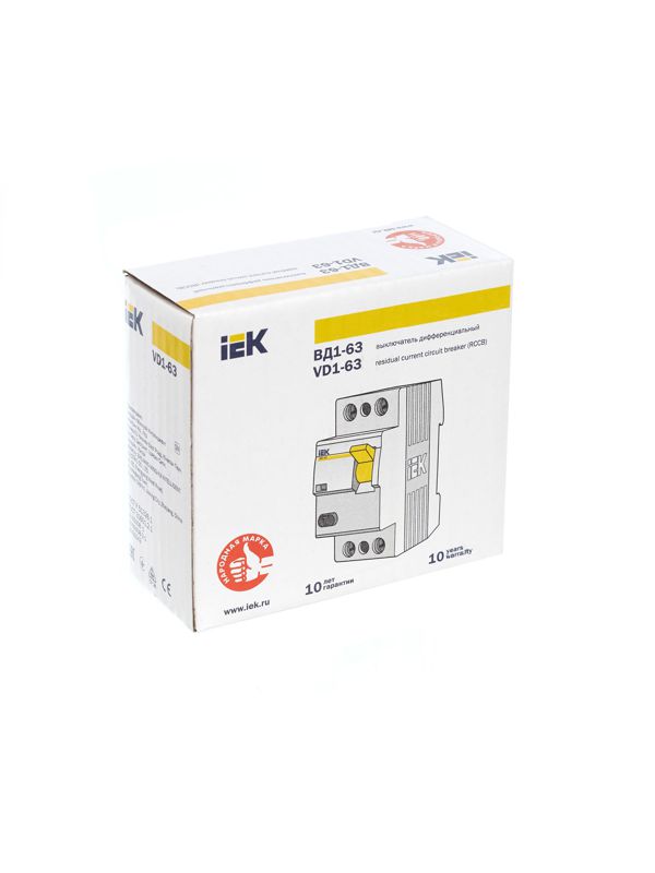 Выключатель дифференциального тока 2п 40А 30мА тип AC ВД1-63 — изображение 9