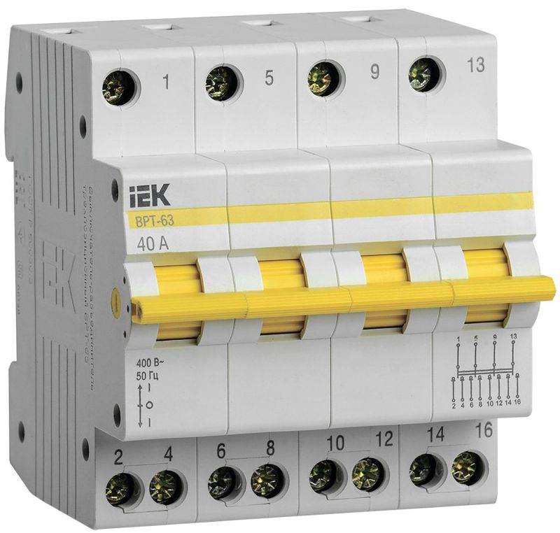 Выключатель-разъединитель трехпозиционный 4п ВРТ-63 40А
