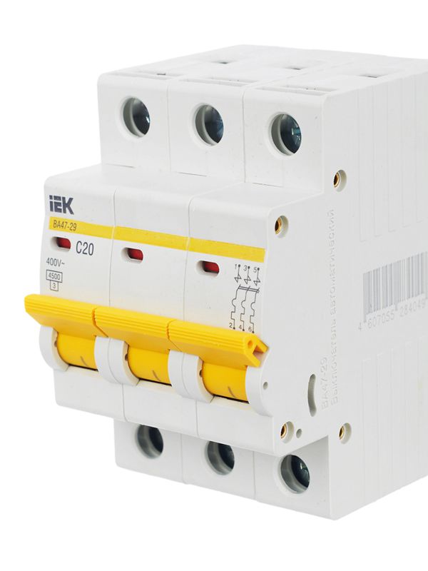Выключатель автоматический модульный 3п C 20А 4.5кА ВА47-29 — изображение 8