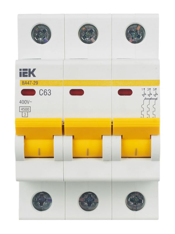 Выключатель автоматический модульный 3п C 63А 4.5кА ВА47-29 — изображение 2