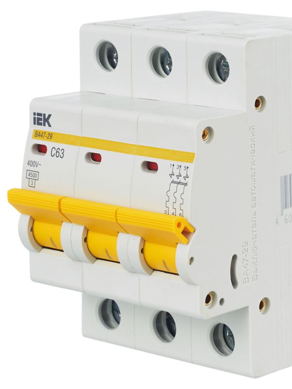 Выключатель автоматический модульный 3п C 63А 4.5кА ВА47-29 — изображение 8