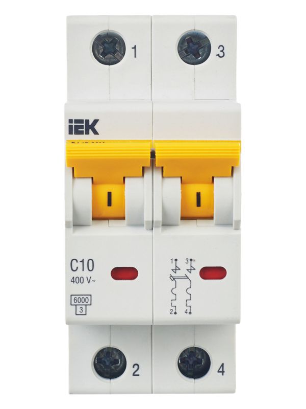 Выключатель автоматический модульный 2п C 10А 6кА ВА47-60M — изображение 2