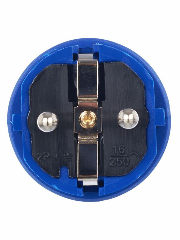 Вилка прямая ОМЕГА ВБп3-1-0м IP44 каучук син — изображение 2