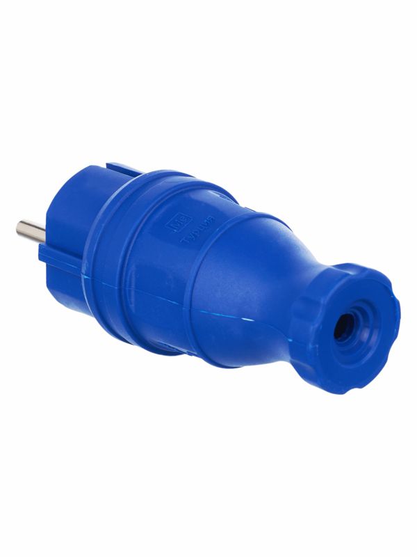 Вилка прямая ОМЕГА ВБп3-1-0м IP44 каучук син — изображение 3