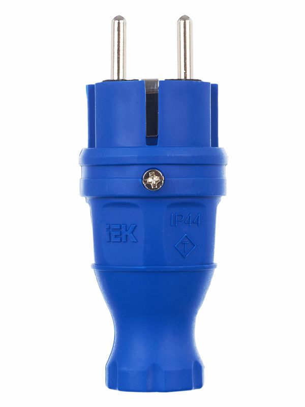 Вилка прямая ОМЕГА ВБп3-1-0м IP44 каучук син — изображение 4