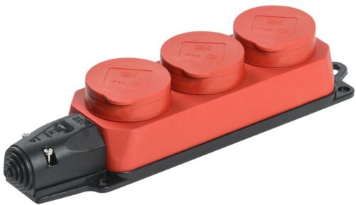 Колодка 3-м ОМЕГА РБ33-1-0м IP44 каучук красн