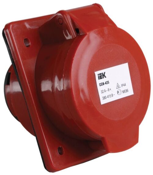 Розетка встраиваемая 32А 3P+E+N 380В IP44 ССИ-425