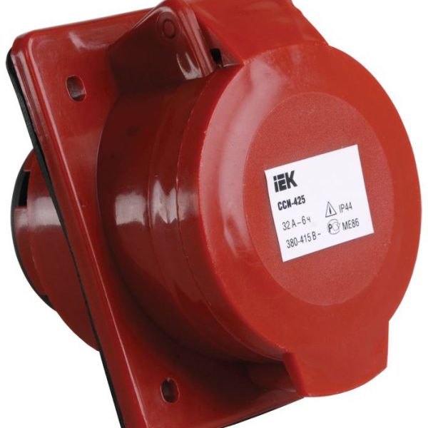 Розетка встраиваемая 32А 3P+E+N 380В IP44 ССИ-425