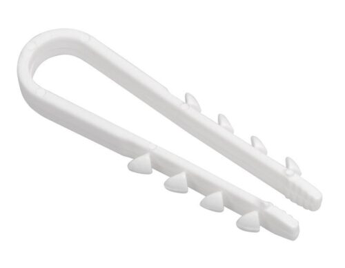 Дюбель-хомут 19-25мм для круглого кабеля нейлон бел