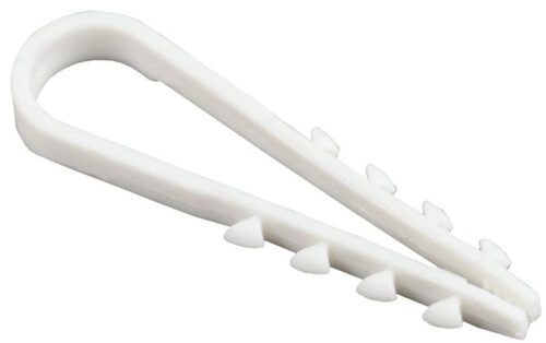 Дюбель-хомут 5-10мм для круглого кабеля нейлон бел