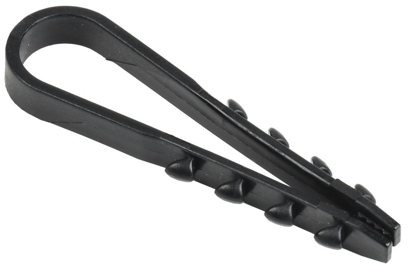 Дюбель-хомут 5-10мм для круглого кабеля нейлон черн