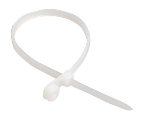 Хомут кабельный 3.5х100 нейл. бел. с отвер. для креп. ХОК