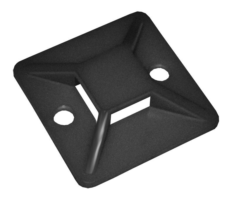 Площадка самокл. 20х20 под хомуты черн