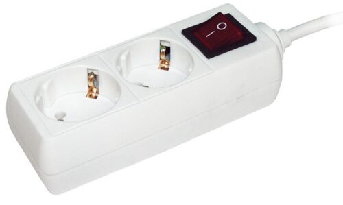 Удлинитель 2х5м с заземл. 16А IP20 У02К 2P+PE 250В 3х1 с выкл