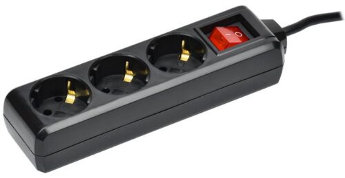 Удлинитель 3х1.5м с заземл. 16А IP20 У03К 250В ПВС 3х1 черн