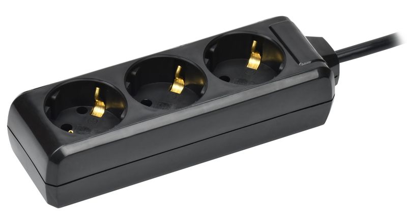 Удлинитель 3х5м с заземл. 16А IP20 У03 250В ПВС 3х1 черн