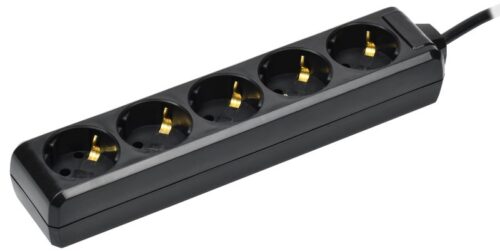 Удлинитель 5х5м с заземл. 16А IP20 У05 250В ПВС 3х1 черн