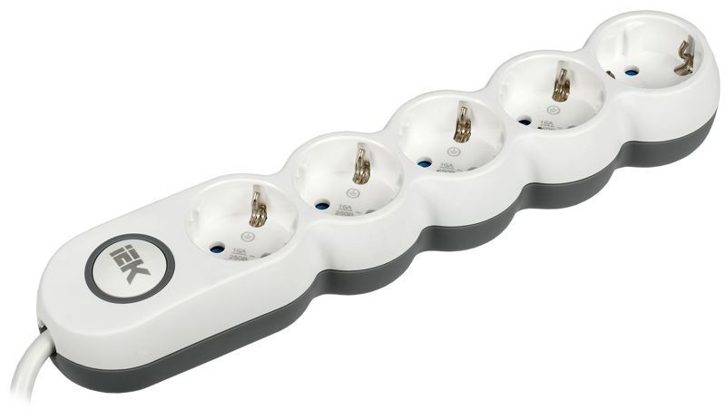 Удлинитель 5х3м с заземл. 16А IP20 Uno У05В 2P+PE 250В 3х1.5