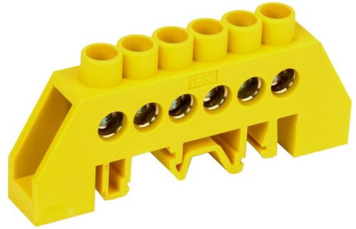 Шина PE "земля" в комб. DIN-изол. "Стойка" ШНИ-8х12-6-КС-Ж