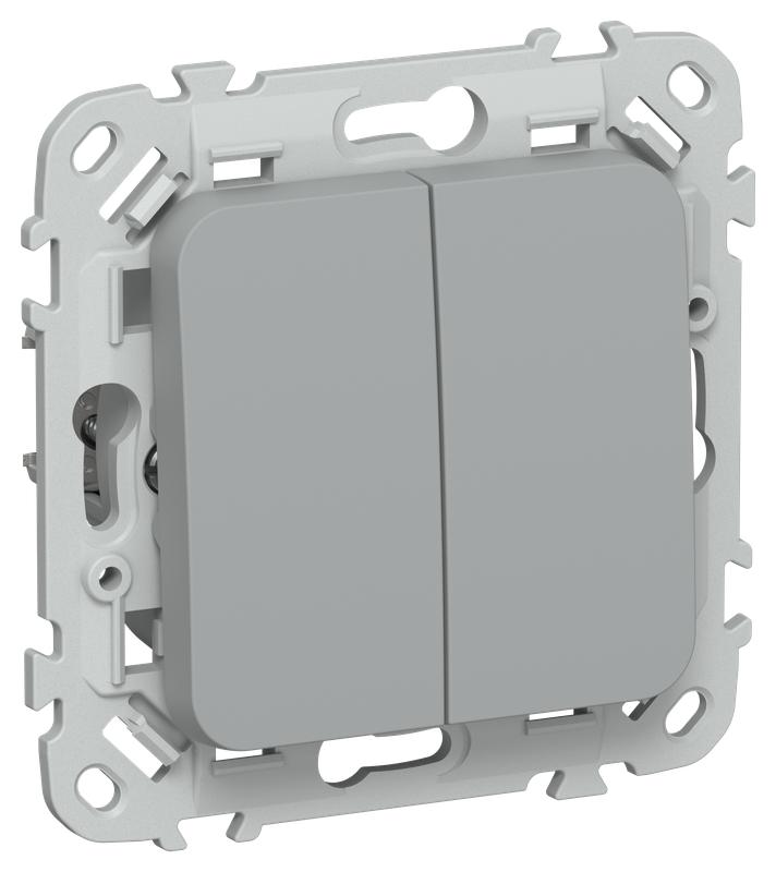 Выключатель 2-кл. СП FLITE ВС12-1-0-ФлС 10А механизм сер