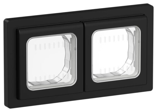 Рамка 2-м СП FLITE Рпро-2-55-ФлЧ IP55 черн