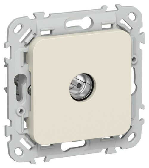 Розетка телевизионная оконечная СП FLITE РТВм-1-1-1-ФлСл тип M экранир. механизм сливочный