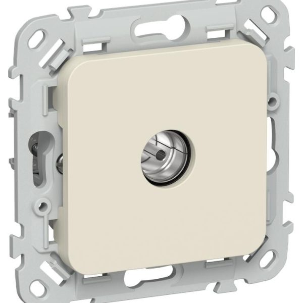 Розетка телевизионная оконечная СП FLITE РТВм-1-1-1-ФлСл тип M экранир. механизм сливочный