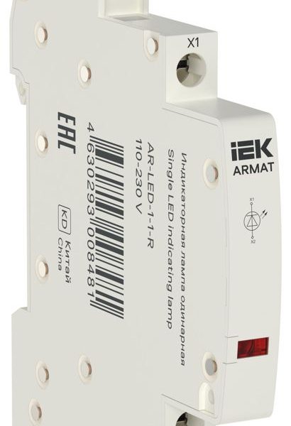 Лампа индикаторная одинарная LED 110-230В AC красн