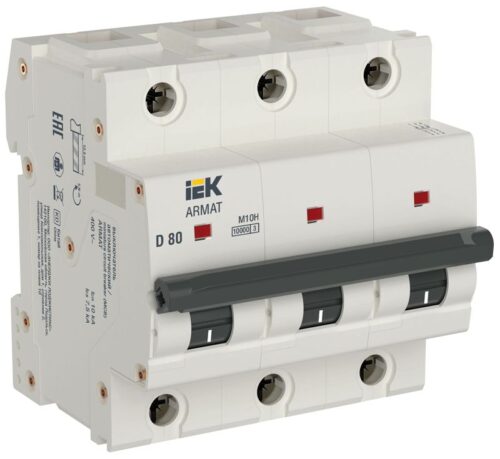 Выключатель автоматический модульный 3п D 80А M10H