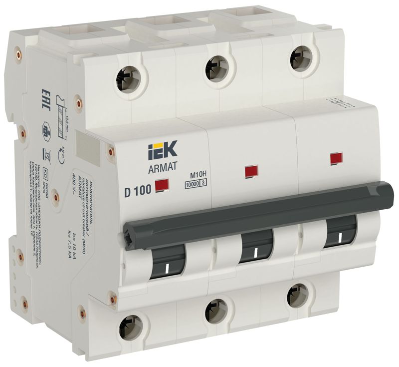 Выключатель автоматический модульный 3п D 100А M10H