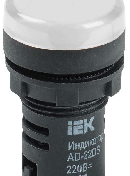 Лампа светосигнальная AD22DS d22мм 230В AC бел