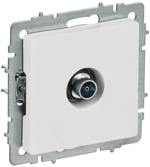 Розетка телевизионная оконечная TV СП BRITE РТВ11-0-БрАБ механизм арктич. бел