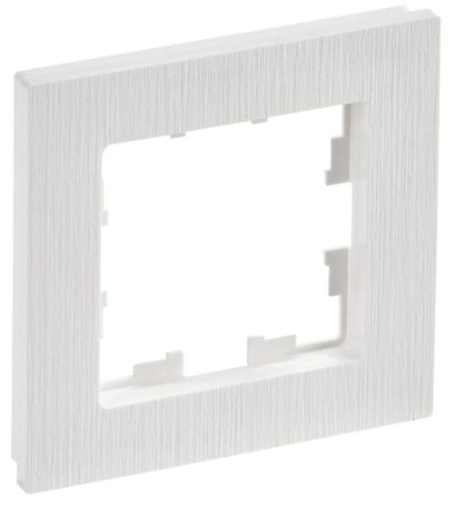 Рамка 1-м BRITE РУ-1-Бр бел. рифленый