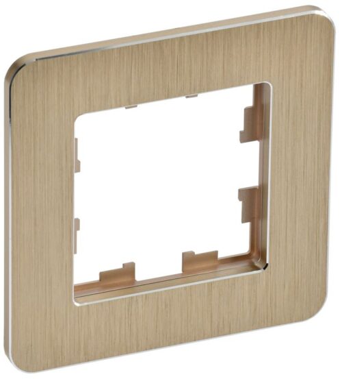 Рамка 1-м BRITE РУ-1-1-Бр метал. шампань RE AL