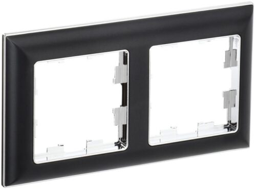 Рамка 2-м BRITE РУ-2-Бр хром/черн