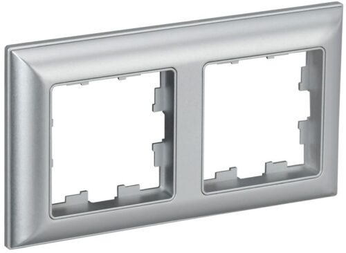 Рамка 2-м BRITE РУ-2-Бр алюм./алюм