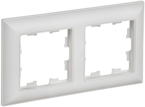 Рамка 2-м BRITE РУ-2-БрАБ арктич. бел./бел