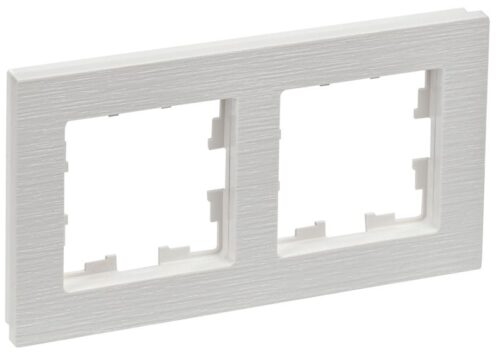 Рамка 2-м BRITE РУ-2-Бр бел. рифленый