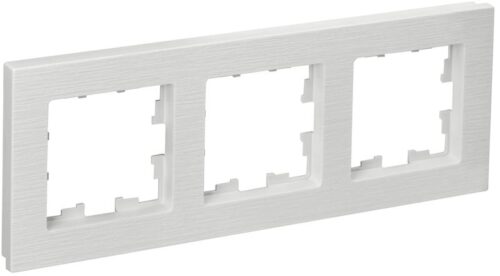 Рамка 3-м BRITE РУ-3-Бр бел. рифленый