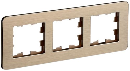 Рамка 3-м BRITE РУ-3-1-Бр метал. шампань RE AL