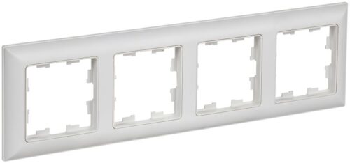 Рамка 4-м BRITE РУ-4-БрАБ арктич. бел./бел