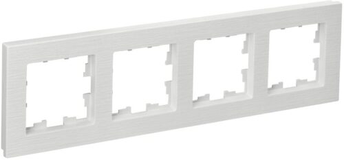 Рамка 4-м BRITE РУ-4-Бр бел. рифленый