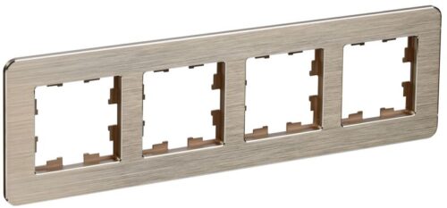 Рамка 4-м BRITE РУ-4-1-Бр метал. шампань RE AL