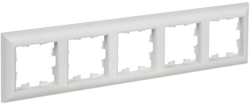 Рамка 5-м BRITE РУ-5-БрАБ арктич. бел./бел