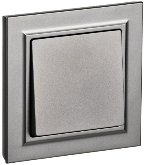 Выключатель 1-кл. СП BRITE ВСР10-1-0-БрС 10А в сборе сталь