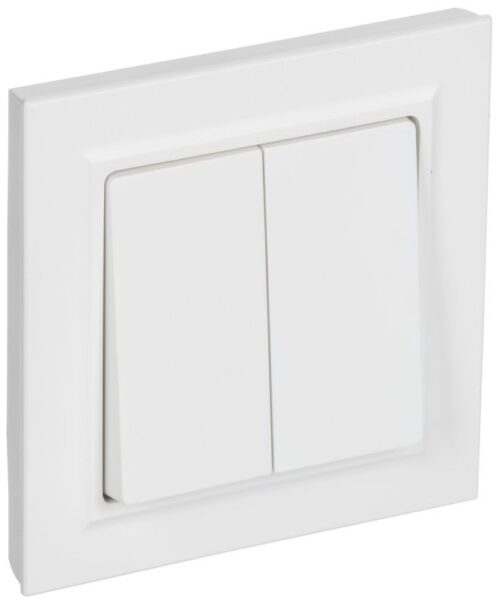 Выключатель 2-кл. СП BRITE ВСР10-2-0-БрАБ 10А в сборе арктич. бел