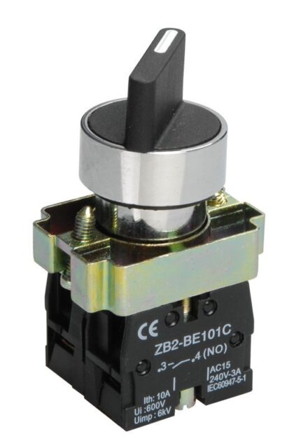 Переключатель LAY5-BD33 на 3 полож. 2НО черн. I-O-II станд. ручка