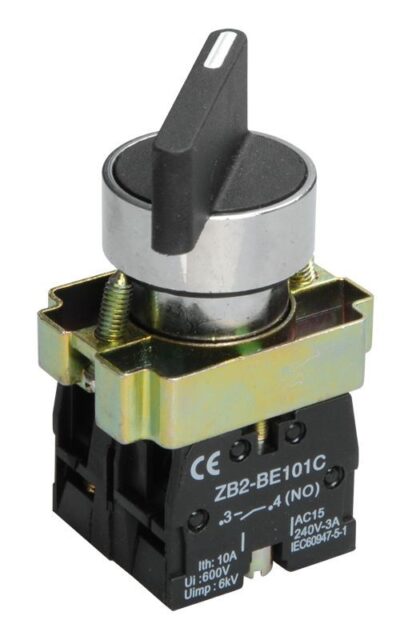 Переключатель LAY5-BJ25 на 2 полож. 1НО+1НЗ черн. I-O дл. ручка