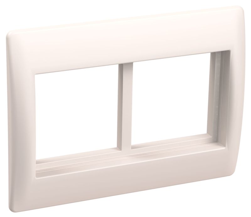 Рамка 4мод. с суппортом 75мм бел
